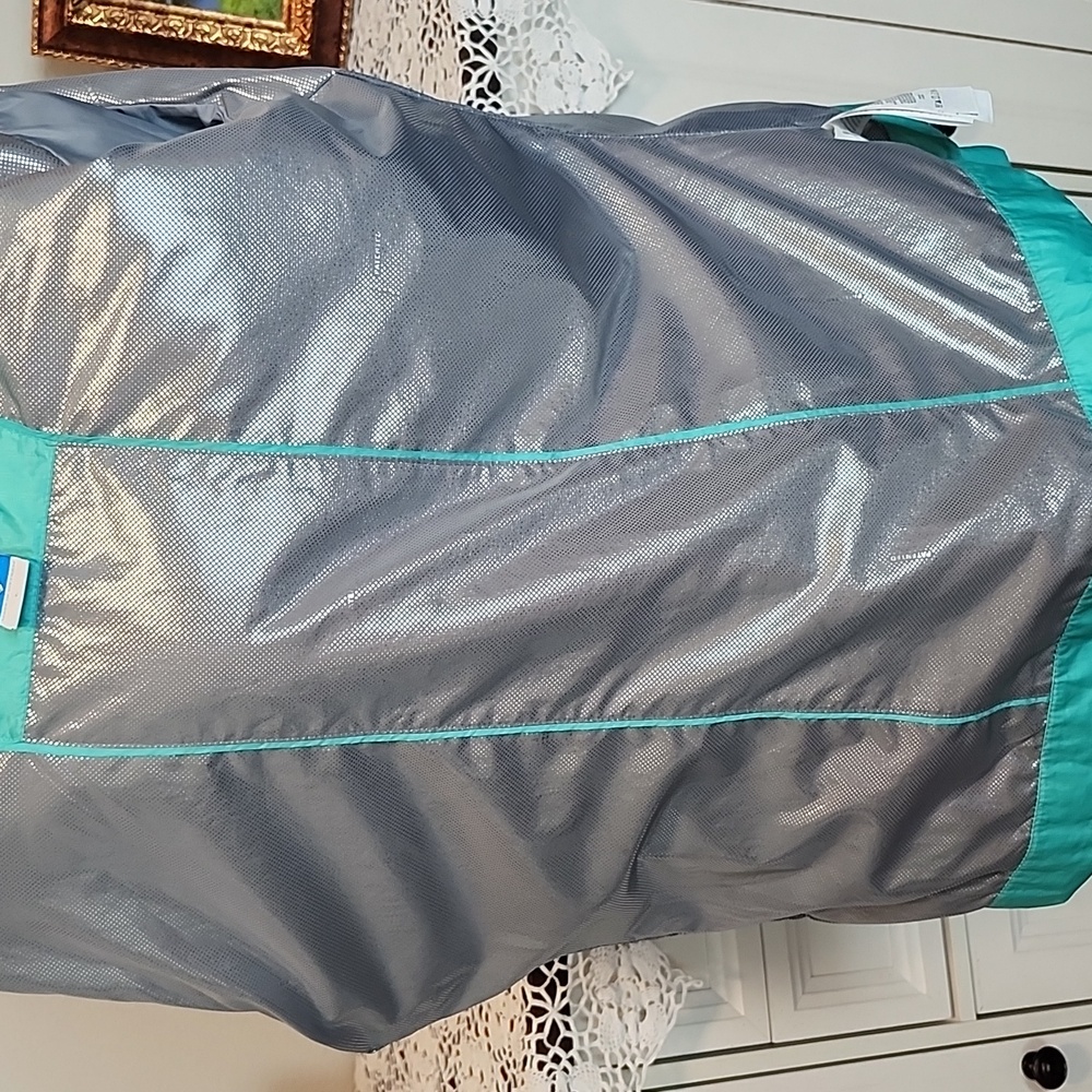 Columbia Women's White Out II Teal Puffer Jacket Size L Omni-Heat Thermal Lining - Picture 8 of 16